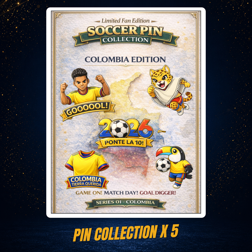 Soccer Pin Collection x5 - Colombia Edition